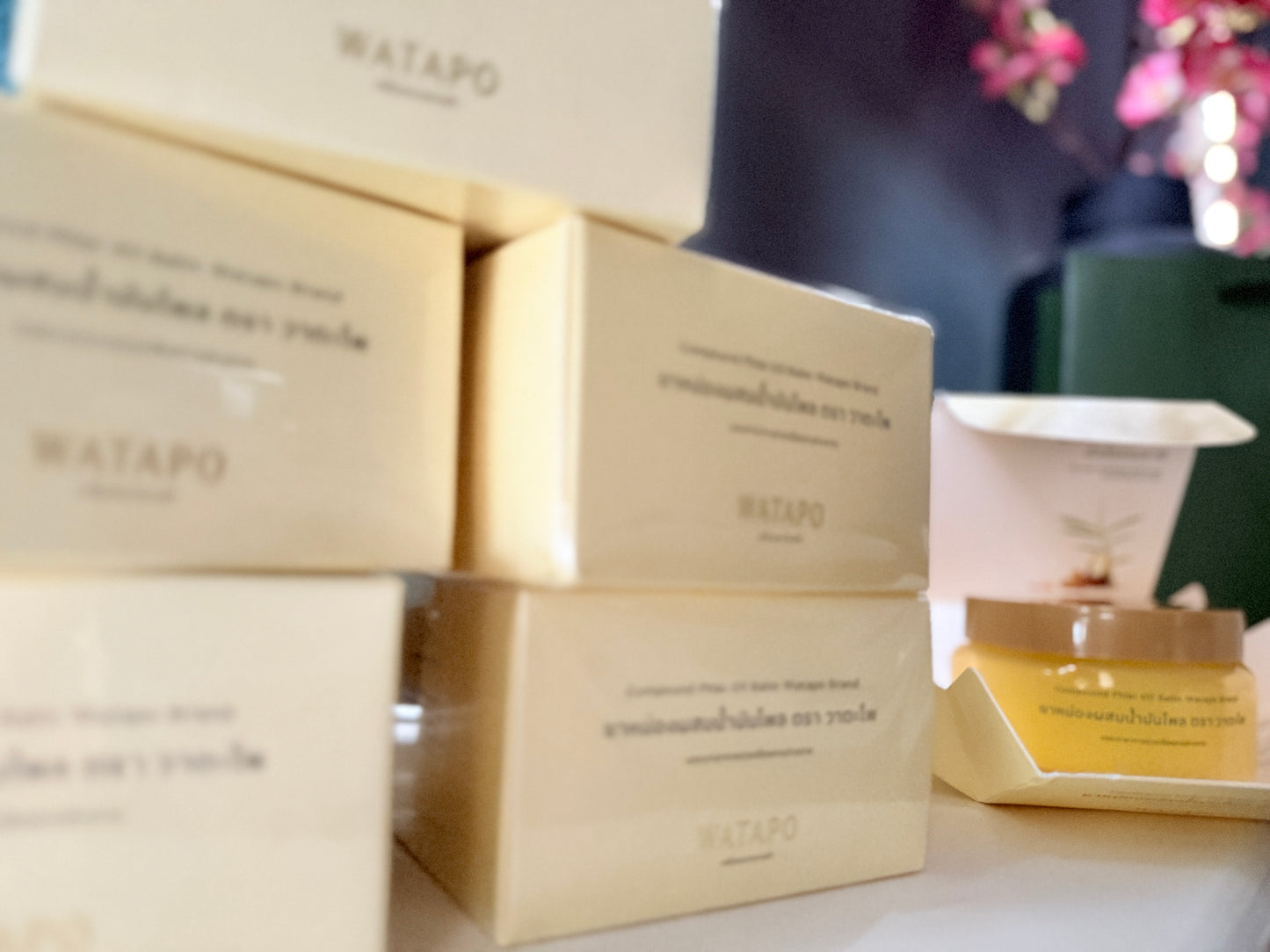 WATAPO Thai Massage Compound Phlai Balm 100g ยาหม่องผสมน้ำมันไพล วาตะโพ 100 กรัม