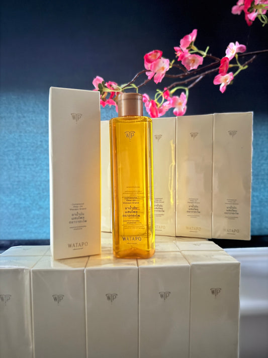 WATAPO Thai Massage Compound Phlai Oil 200ml ยาน้ำมันผสมไพล วาตะโพ 200 มิลลิลิตร