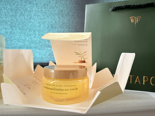 WATAPO Thai Massage Compound Phlai Balm 100g ยาหม่องผสมน้ำมันไพล วาตะโพ 100 กรัม