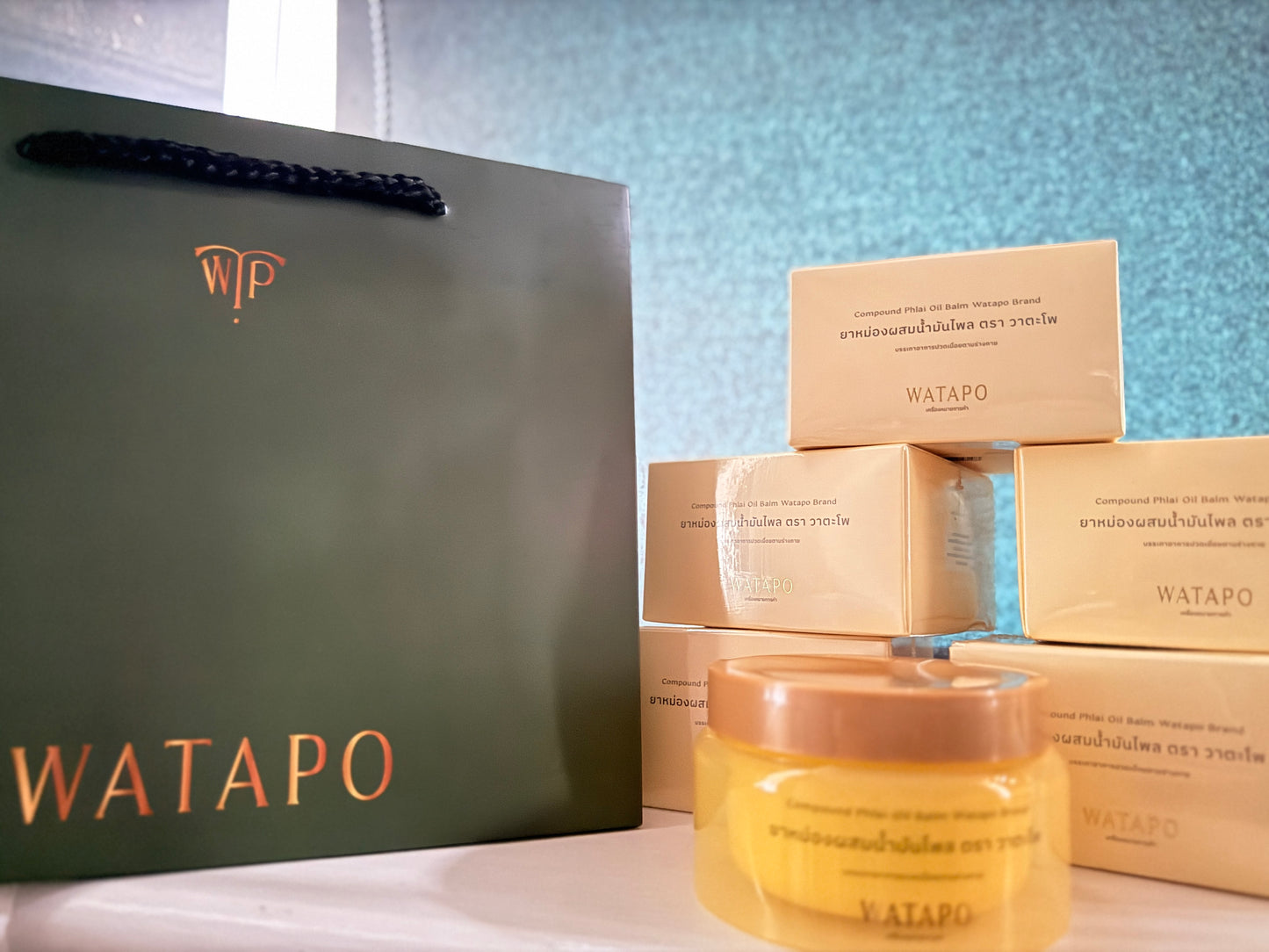 WATAPO Thai Massage Compound Phlai Balm 100g ยาหม่องผสมน้ำมันไพล วาตะโพ 100 กรัม