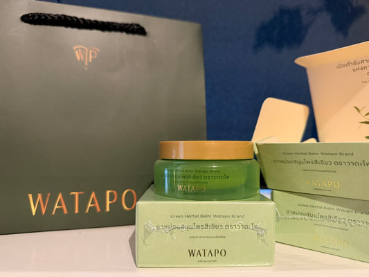WATAPO Thai Green Herbal Balm 40g ยาหม่องสมุนไพลสีเขียว วาตะโพ 40 กรัม