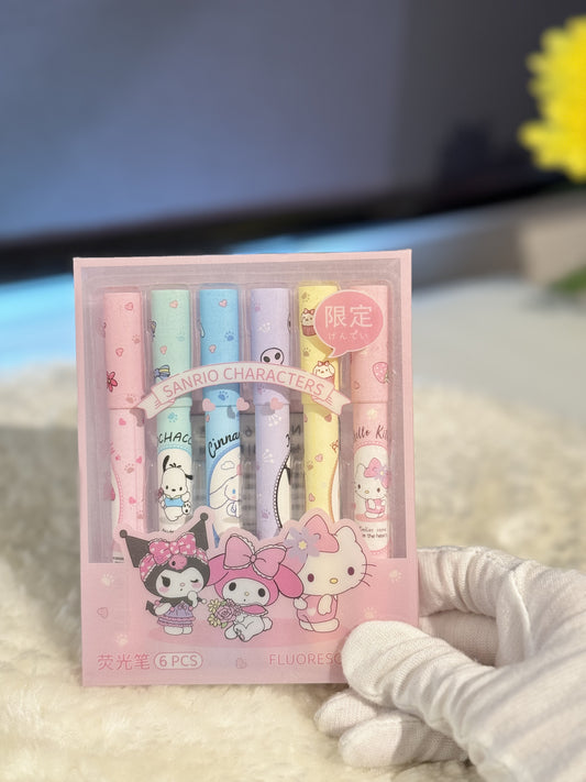 Cartoon Highlighters (6 pcs)